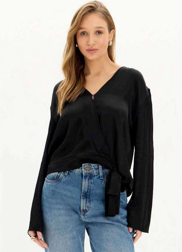 Lança Perfume - Blusa Manga Longa Decote V A0003 1