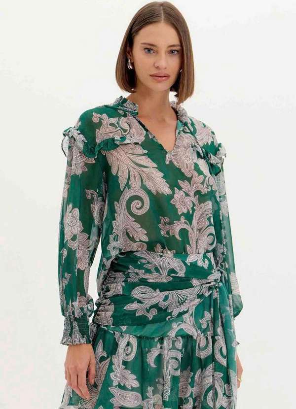 Lança Perfume - Blusa Manga Longa Estampada A1408
