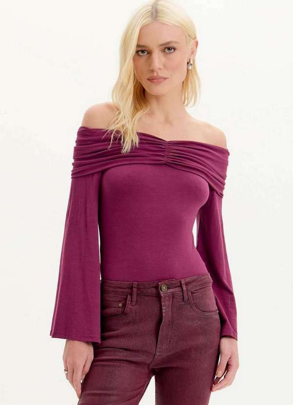 Lança Perfume - Blusa Ombro a Ombro Manga Longa A1375