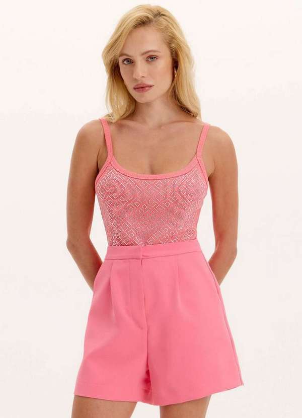 Lança Perfume - Blusa Regata Canelada Brilhos A1658