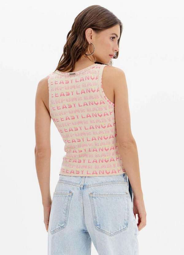 Lança Perfume Easy - Blusa Regata Justa Estampada Logomania A2553 3