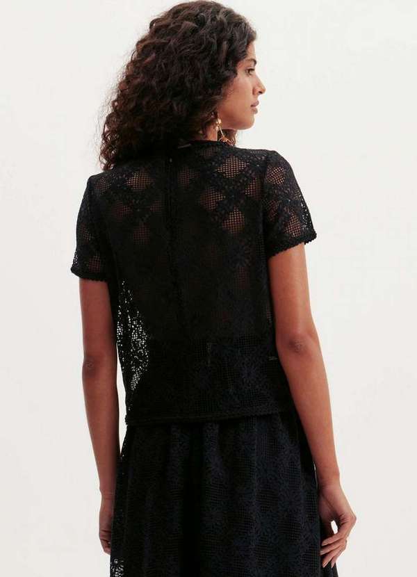 Lança Perfume - Blusa Renda Manga Curta A1184 3