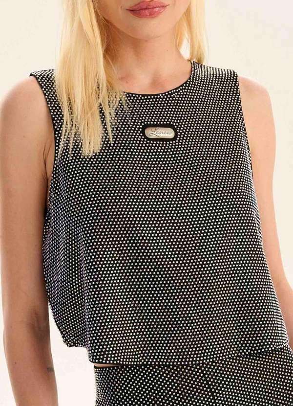 Lança Perfume - Blusa sem Manga com Aplicação A0003 4