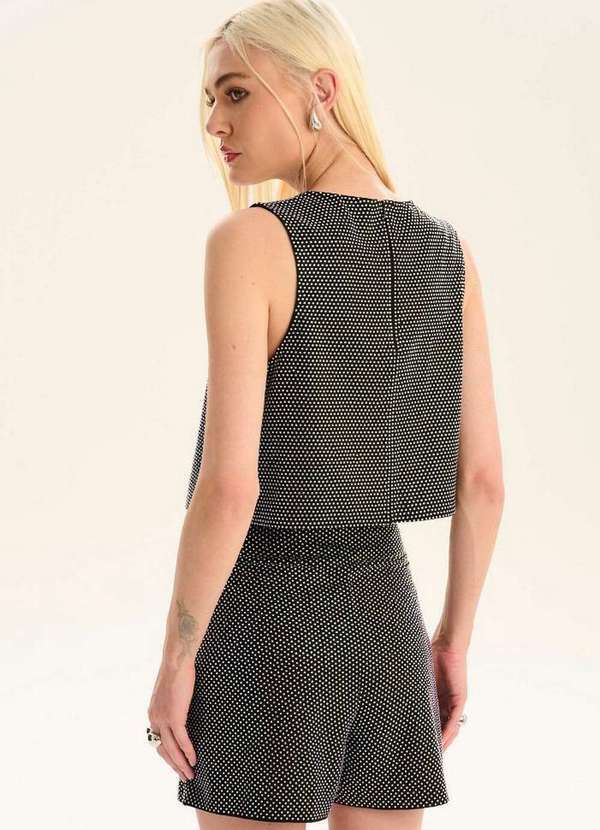 Lança Perfume - Blusa sem Manga com Aplicação A0003 5