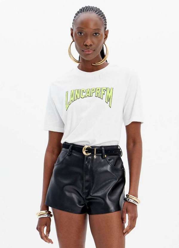 Lança Perfume - Blusa T-Shirt com Gola Redonda e Name A0001