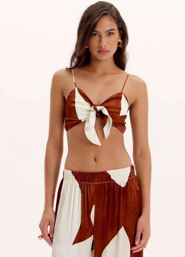 Lança Perfume - Top Alças Estampado Amarração A1757