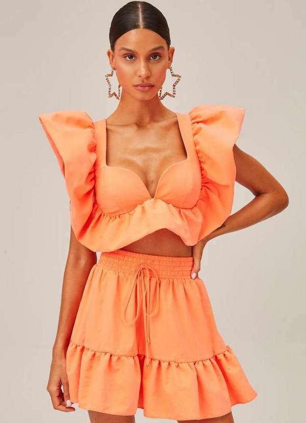 Lança Perfume - Top Cropped com Babados 09754