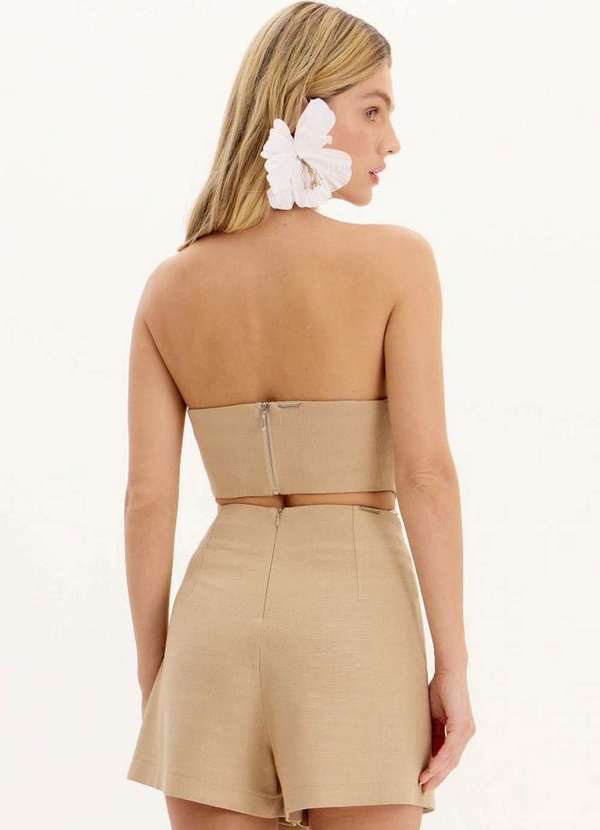 Lança Perfume - Top Cropped Corset sem Alças com Aplicações Frontais A2089 3