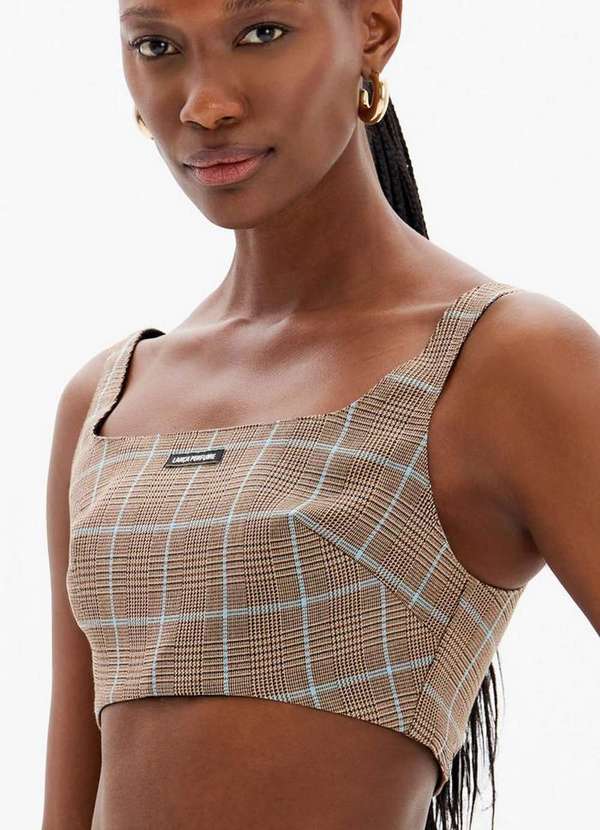 Lança Perfume - Top Cropped de Alça Zíper Posterior A2897 2