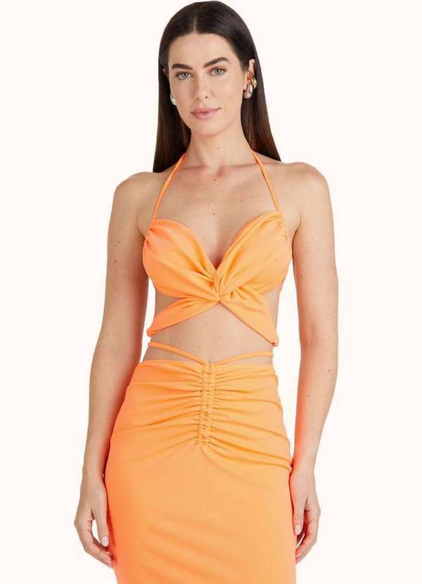 Lança Perfume Easy - Top Cropped de Alças com Torção Frontal A1989