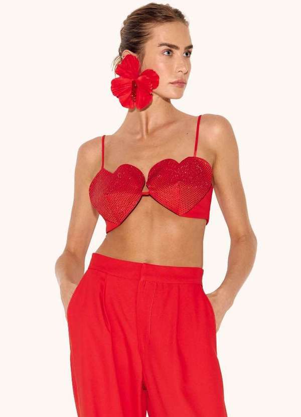Lança Perfume - Top Micro de Alças Coração A2086