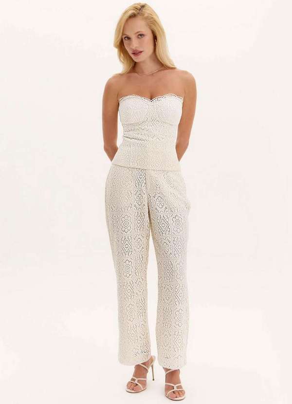 Lança Perfume - Calça Alfaiataria Rendada A1847