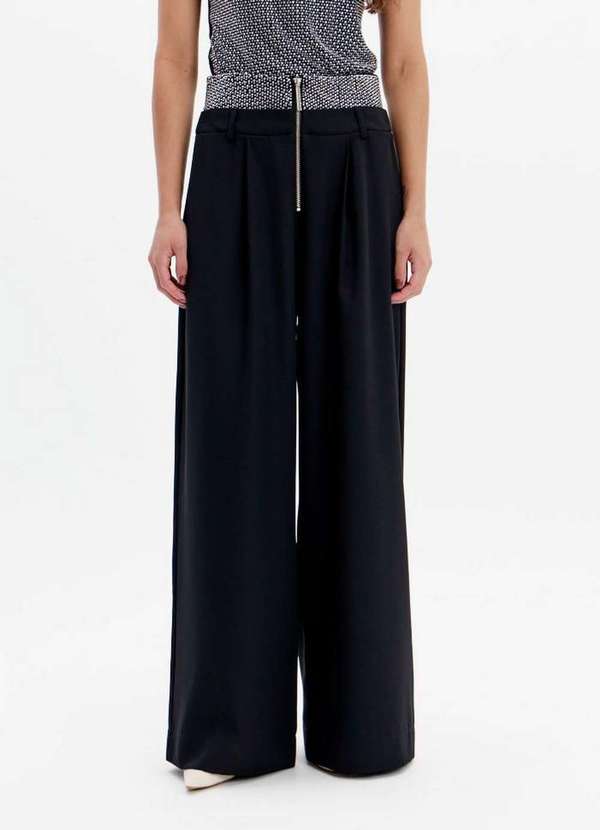 Lança Perfume - Calça Alfaiataria Reta Zíper e Brilhos A0003 2