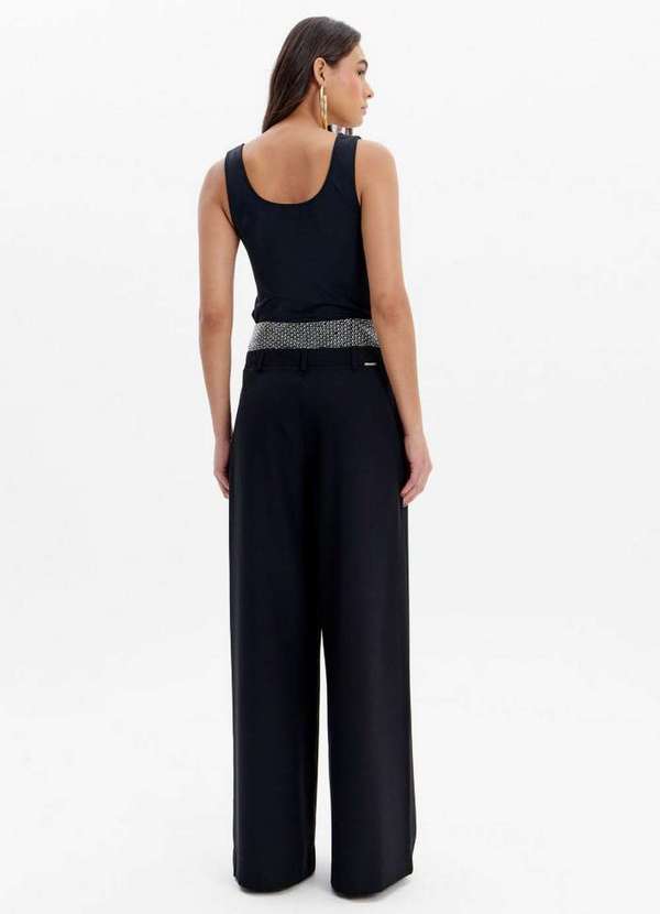 Lança Perfume - Calça Alfaiataria Reta Zíper e Brilhos A0003 3