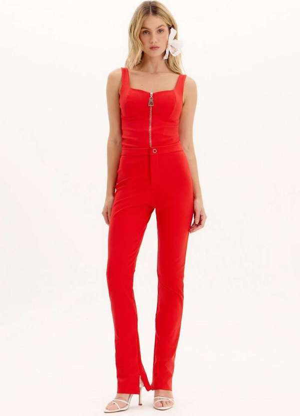 Lança Perfume - Calça Básica Slim com Cintura Alta A2051