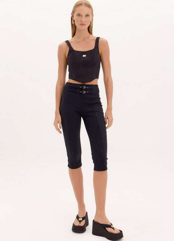 Lança Perfume Easy - Calça Capri com Fivelas A0003