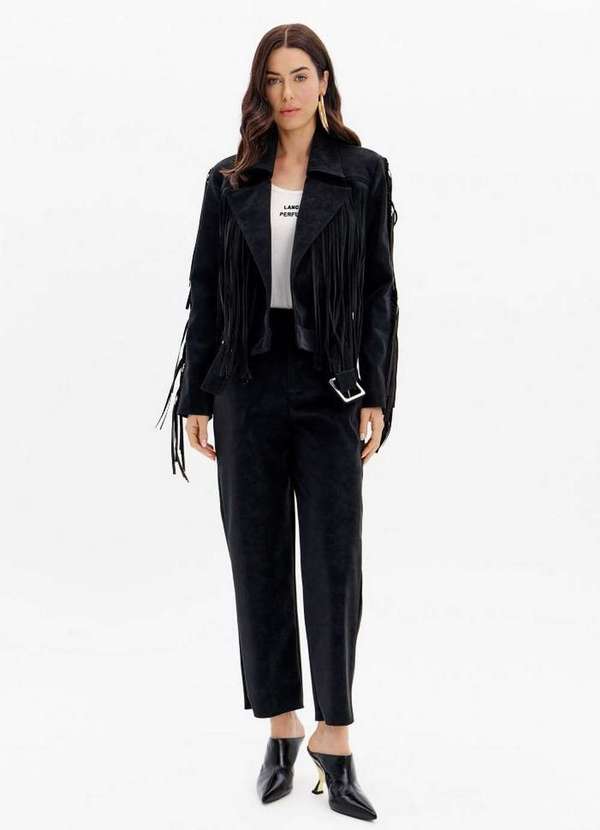 Lança Perfume - Calça Carrot Cintura Alta Pu A0003