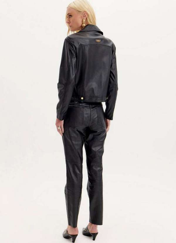 Lança Perfume - Calça Carrot Couro Fivelas A0003 4