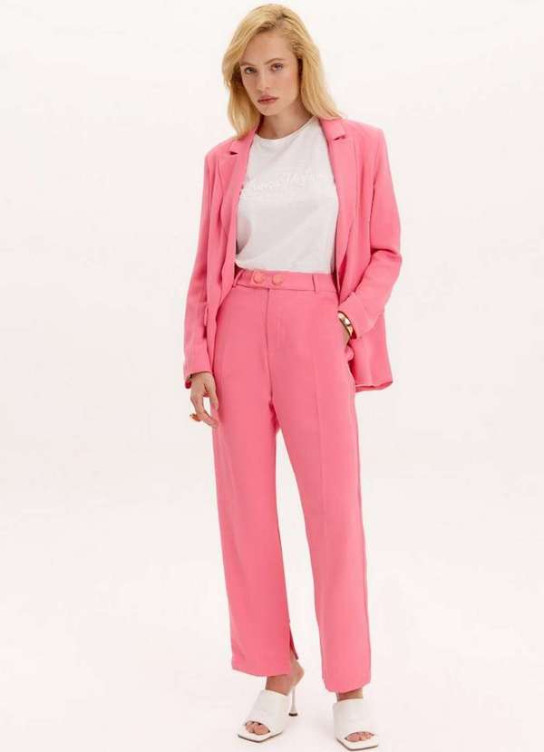 Lança Perfume - Calça Carrot Cropped Botões A1658