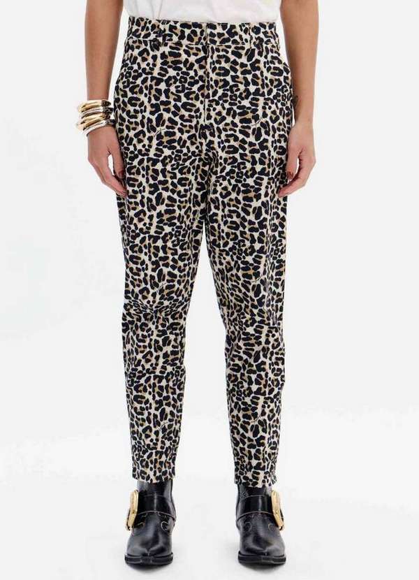 Lança Perfume - Calça Carrot Estampada com Cintura Média A2354 2