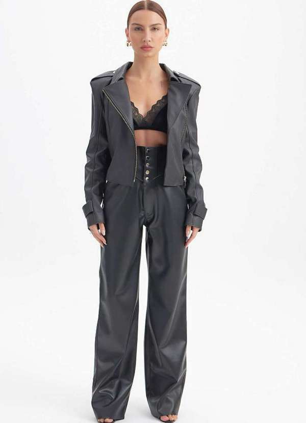 Lança Perfume - Calça Corset Wide Leg Cintura Alta A0003
