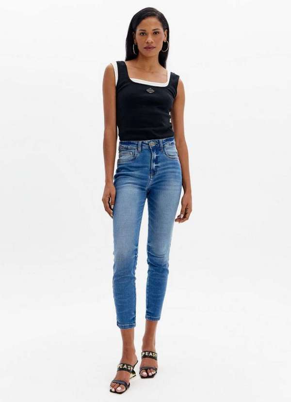Lança Perfume Easy - Calça Jeans Ankle Cintura Super Alta A0004