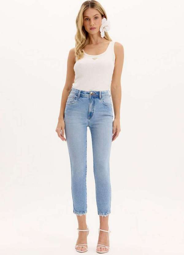 Lança Perfume - Calça Jeans Capri Ankle com Cintura Alta A0004