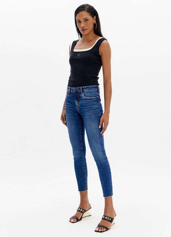 Lança Perfume Easy - Calça Jeans Cintura Alta Second Skin Ankle A0004