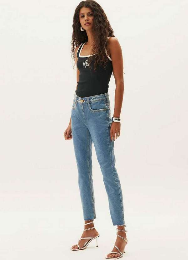 Lança Perfume - Calça Jeans Diana Ankle High Resinada A0004