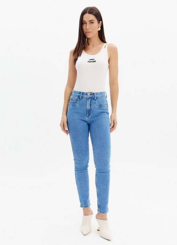 Lança Perfume - Calça Jeans Héstia Skinny com Cintura Alta e Bolsos A0327