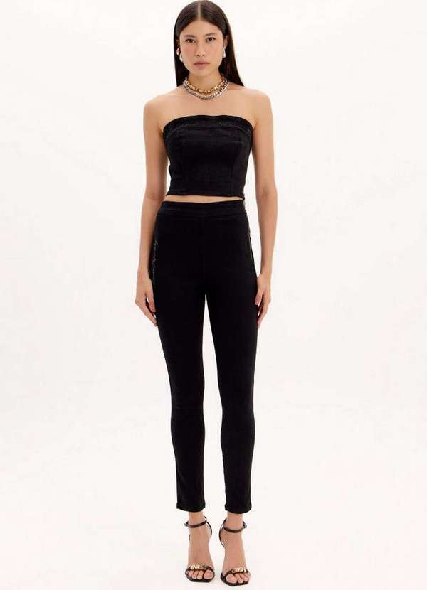 Lança Perfume Easy - Calça Jeans Jegging com Cintura Alta e Zíper Lateral Lp A0003