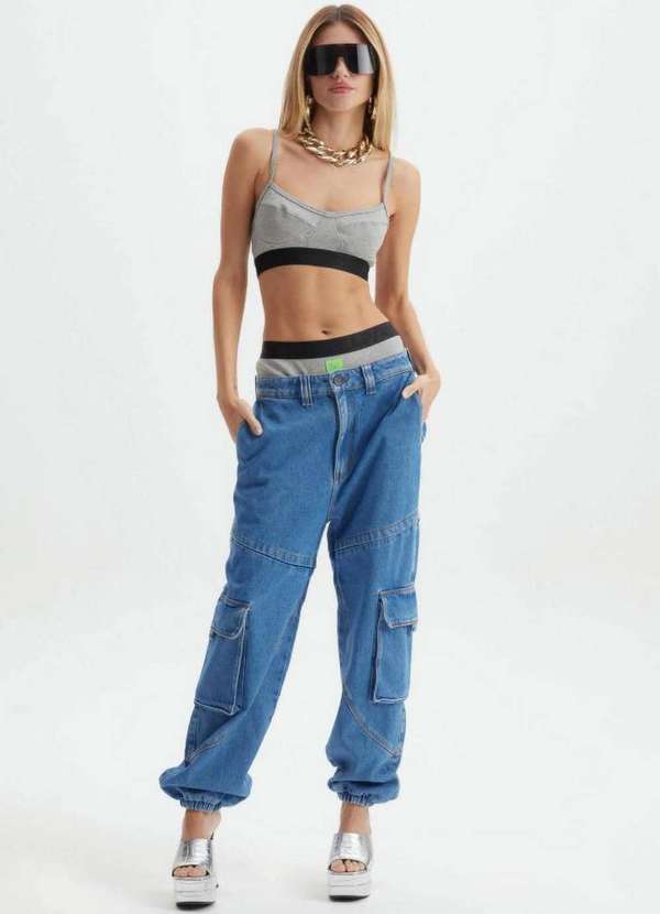 Lança Perfume Easy - Calça Jeans Jogging Relaxed High 00004