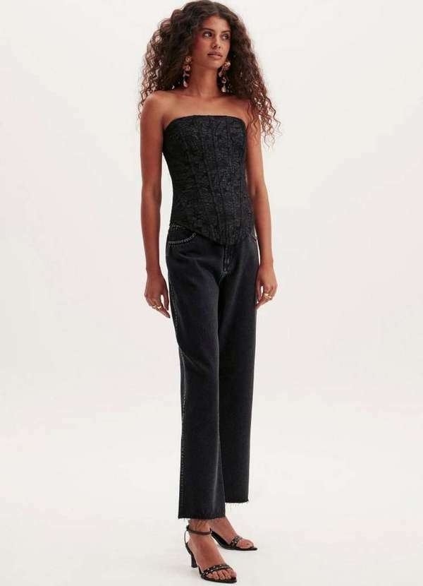 Lança Perfume - Calça Jeans Reta Ankle High A0003