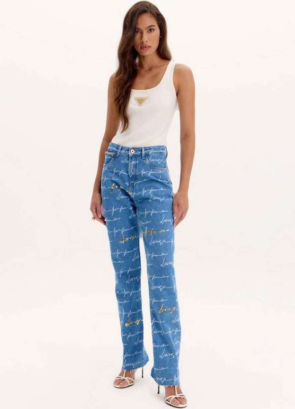 Lança Perfume - Calça Jeans Reta Slim Super High A0004