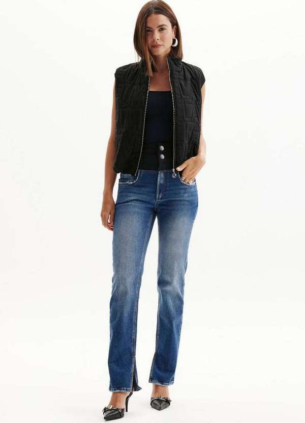 Lança Perfume Easy - Calça Jeans Reta Split High A0436