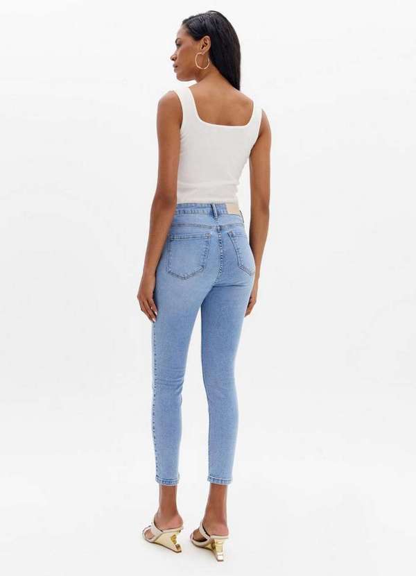 Lança Perfume Easy - Calça Jeans Skinny Ankle com Assinatura Lateral A0327 3