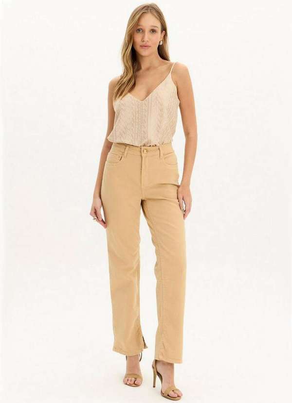 Lança Perfume - Calça Jeans Split Cintura Alta A0343