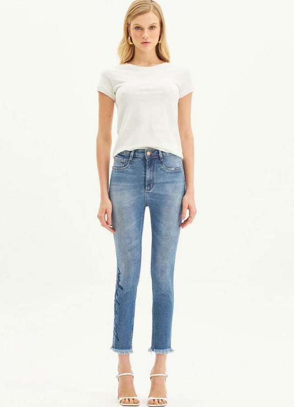 Lança Perfume - Calça Jeans Vesta Ankle Cintura Alta A0004
