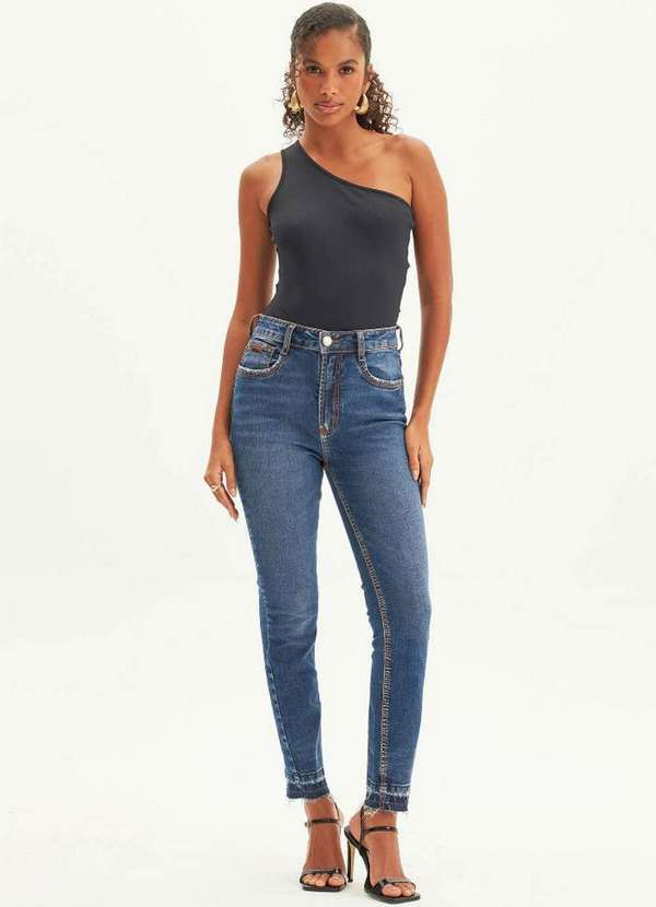 Lança Perfume - Calça Jeans Vesta Ankle Cintura Alta A0004