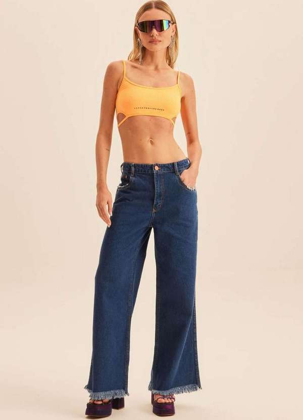 Lança Perfume Easy - Calça Jeans Wide Leg High 00004