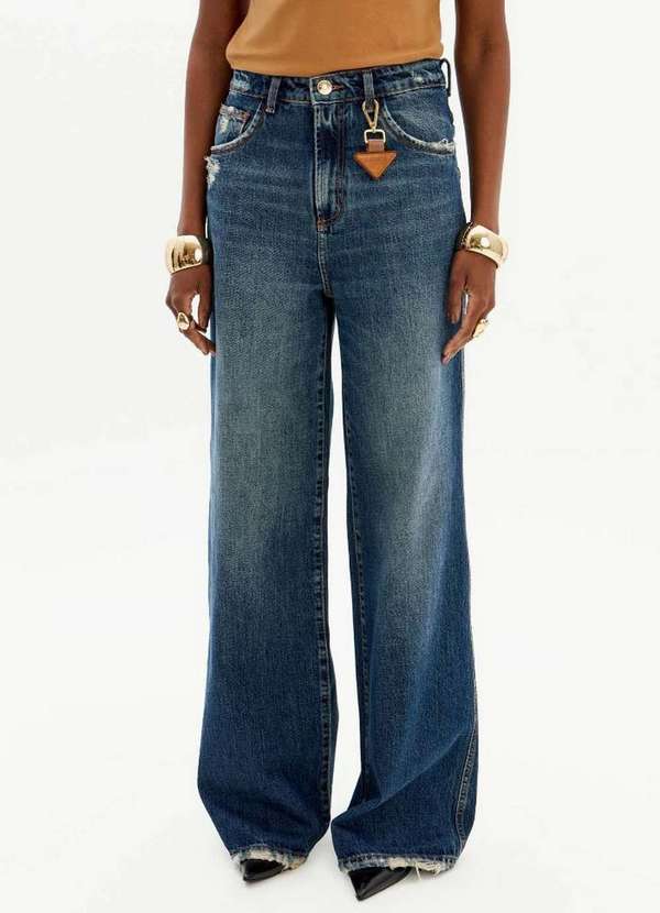 Lança Perfume - Calça Jeans Wide Leg Super Alta A0004 2