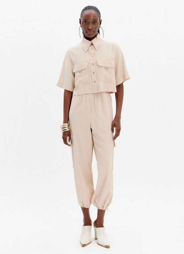 Lança Perfume - Calça Jogging Bolso Cargo Cintura Alta A2251