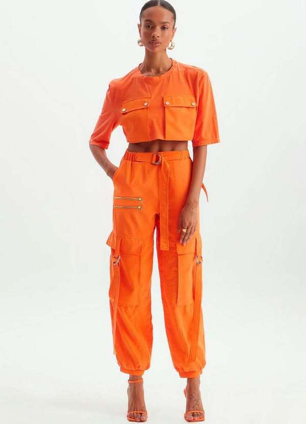 Lança Perfume - Calça Jogging Cargo Cintura Alta 00481