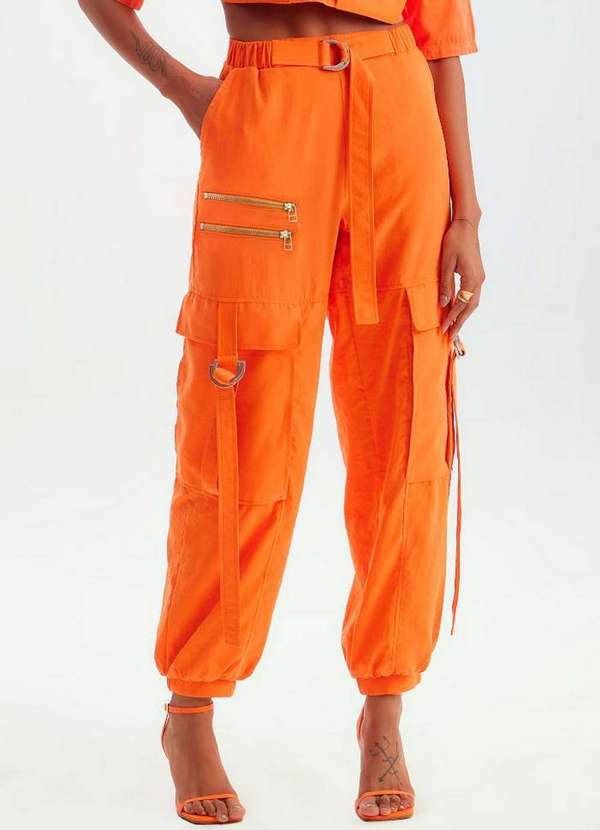 Lança Perfume - Calça Jogging Cargo Cintura Alta 00481 4