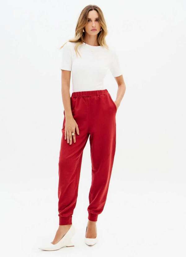 Lança Perfume - Calça Jogging Cintura Alta com Bolsos A1396 1