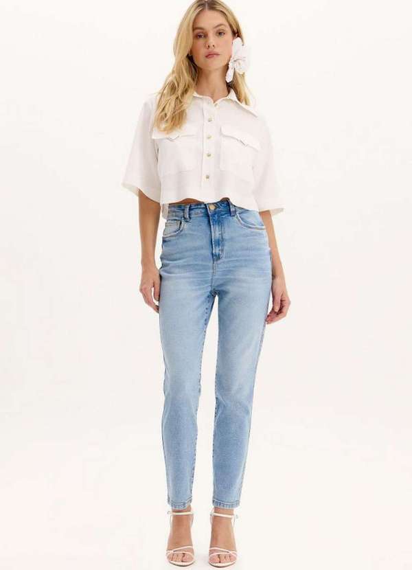 Lança Perfume - Calça Mom Jeans Básica com Cintura Alta A0004