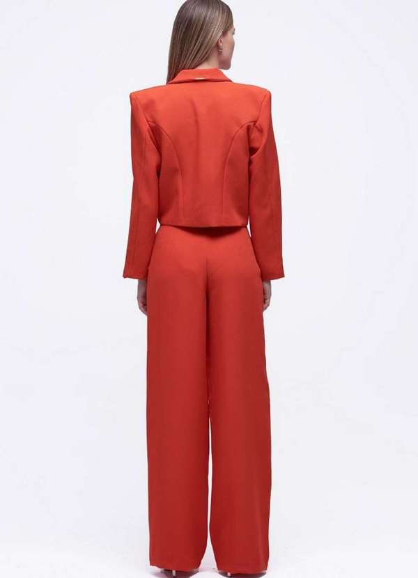 Lança Perfume - Calça Reta Alfaiataria Cintura Alta 00797 1