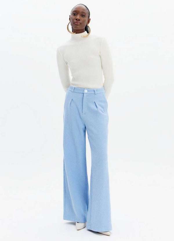 Lança Perfume - Calça Reta Cintura Alta e Passantes A2447 3