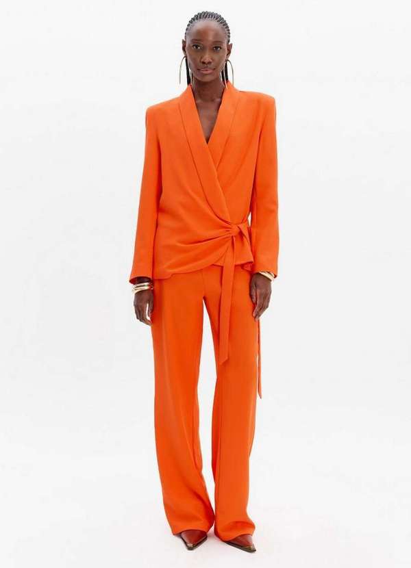 Lança Perfume - Calça Reta de Cintura Alta A2475