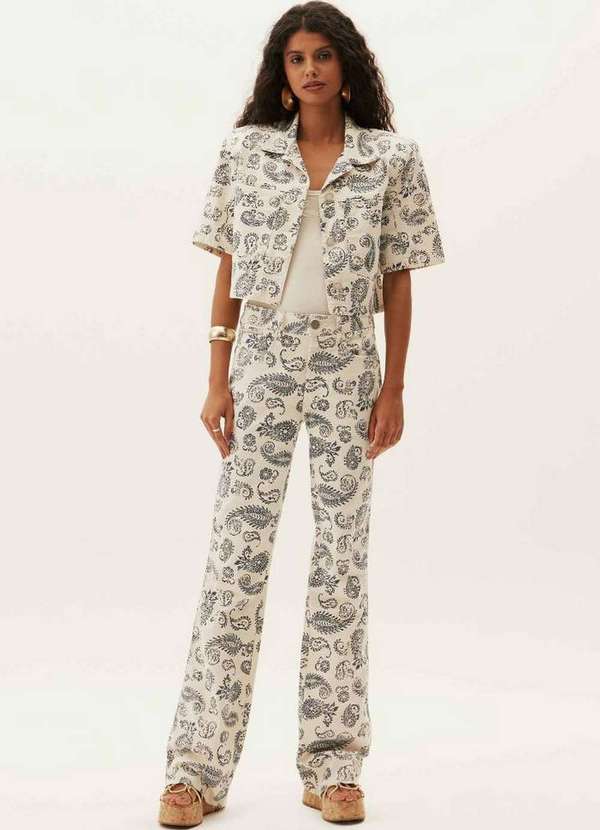 Lança Perfume - Calça Sarja Flare High A1022 1